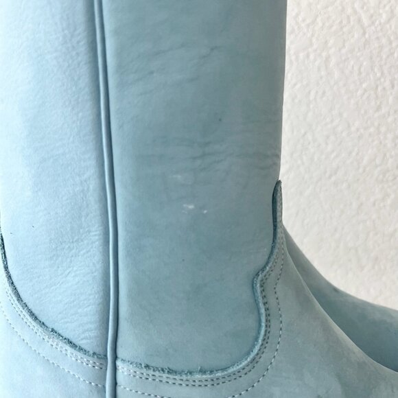 Lane EMMA JANE Womens Cowboy Boots 7 Western Light Blue Cowgirl Mid Calf Tall - Picture 3 of 13
